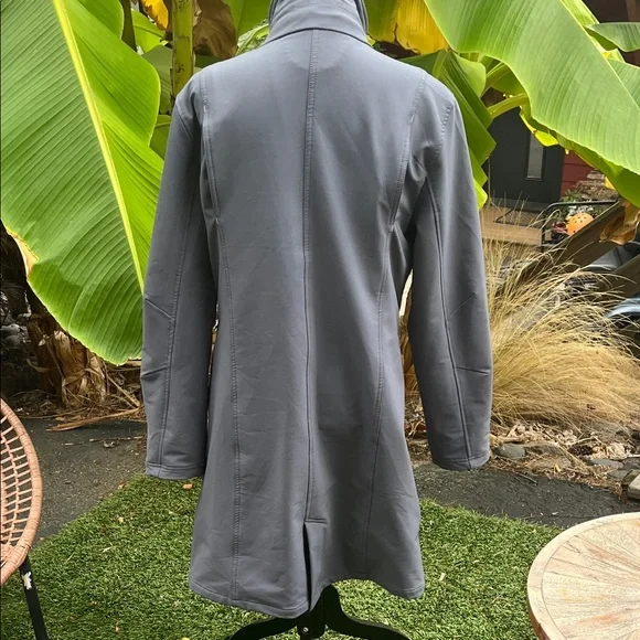 TITLE NINE Women's Gray softshell Trench Coat with Purple accents - Picture 10 of 14